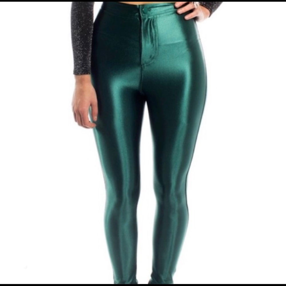 American Apparel Green Disco Pants